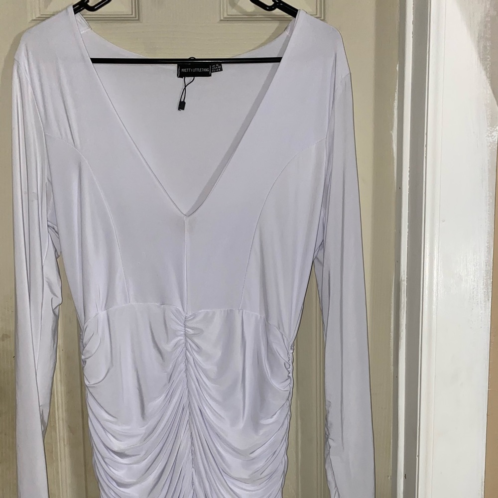 PrettyLittleThing ruched mini dress